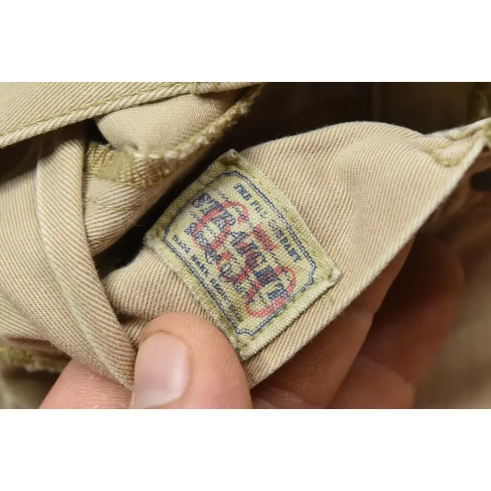 Polo Ralph Lauren 650 Straight Leg Pants Mens 41x31 Beige 5-Pocket Slim Fit